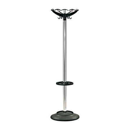 Black Chrome Coat & Umbrella Stand