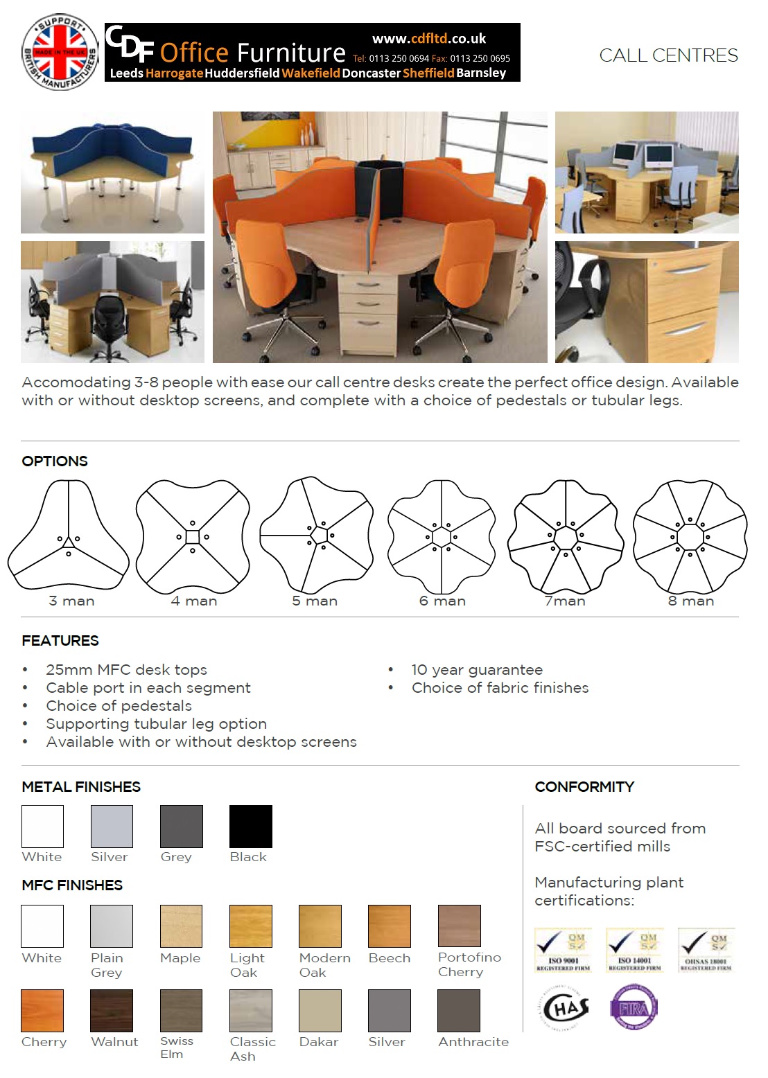 Spec Sheets CDF Office Furniture