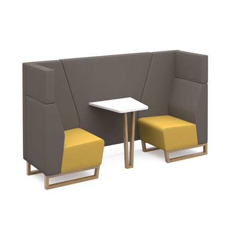 Encore2 Pod Open 2 Seater Wooden Legs
