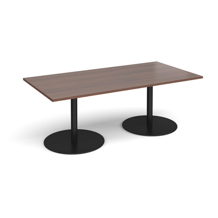 Eternal Rectangular Boardroom Table Walnut Black