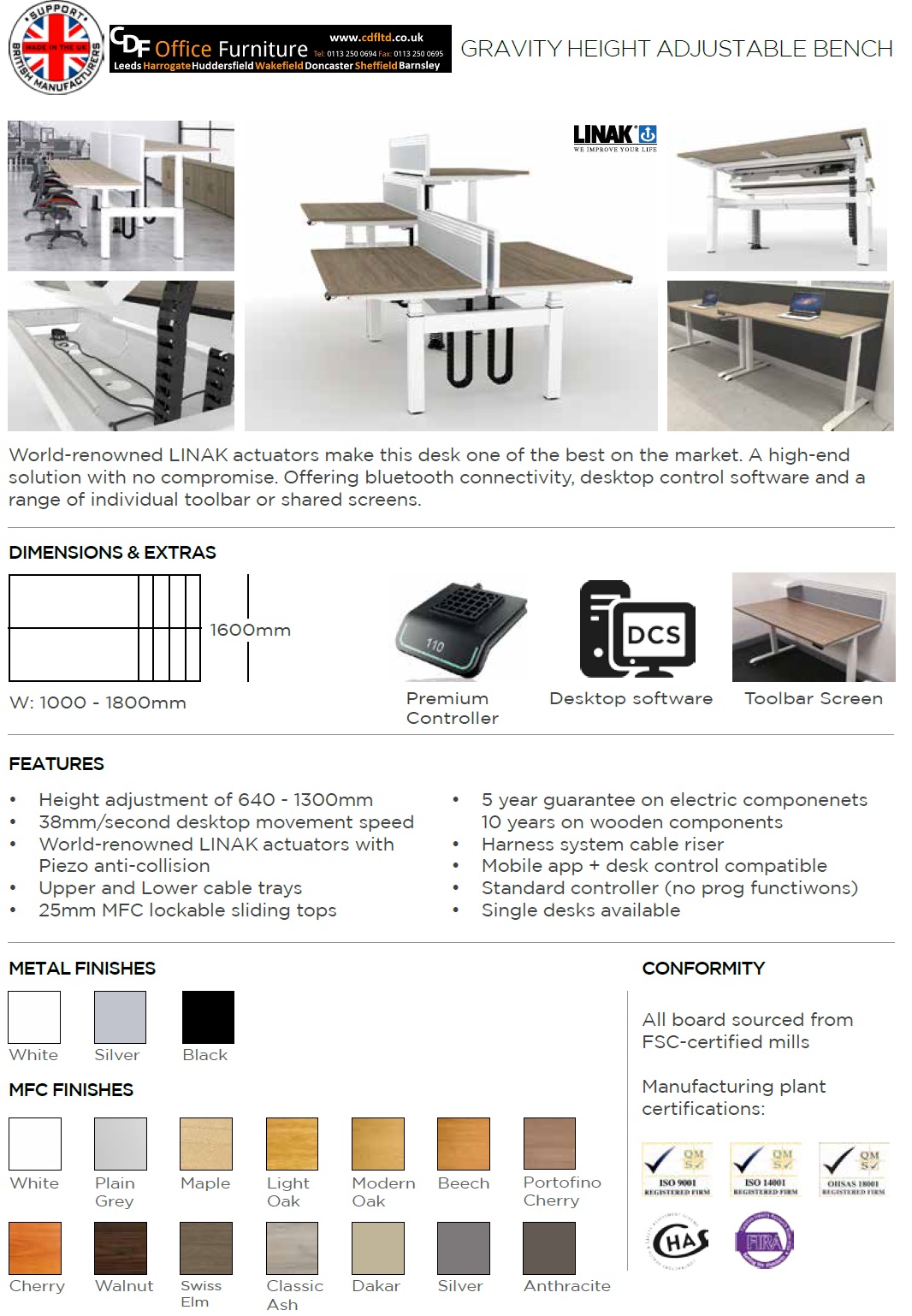 Spec Sheets CDF Office Furniture