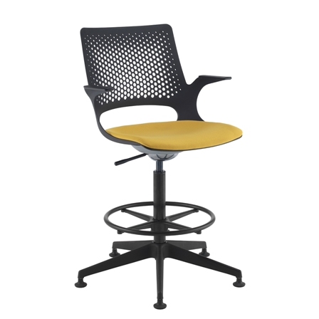 Solus Draughtsman Black Back Black Base