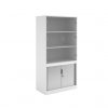 Tambour Glass Doors Combination Unit 2000 High White