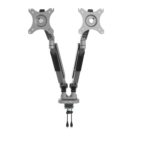 Triton Monitor Arm Double Silver